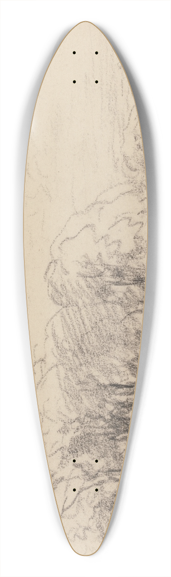 David Cox - Landscape with Trees 39.3 inch art pintail longboard deck