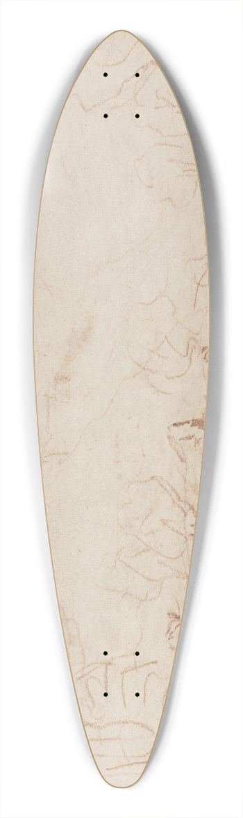 David Cox - River Scene 39.3 inch art pintail longboard deck