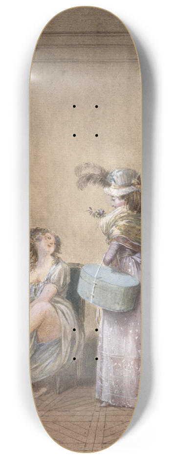 Jean-Baptiste Mallet - Les Marchandes de modes 8.25 inch art skate deck