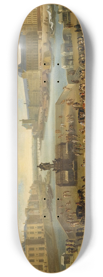 Jean Baptiste Martin - Paris; A View Of The Pont Neuf With Royal Parade 8.25 inch art skate deck