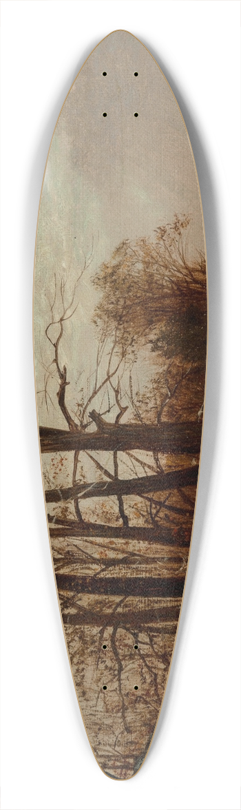 David Johnson - Near McCombs Dam, Harlem, New York 39.3 inch art pintail longboard deck