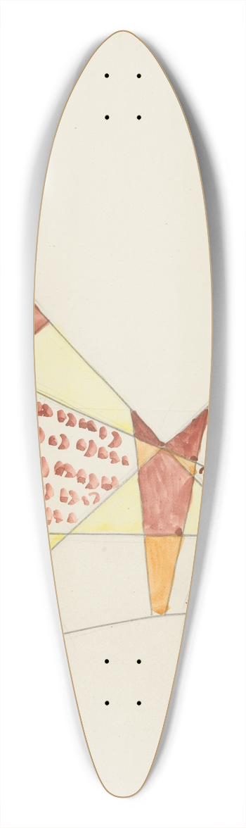 David Kakabadz - Abstraction Based on Sails, III 39.3 inch art pintail longboard deck