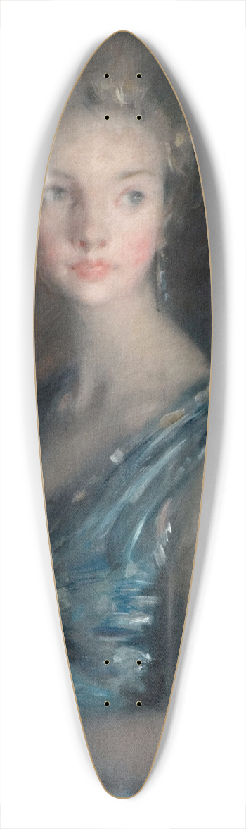 David Muirhead - Blue And Silver 39.3 inch art pintail longboard deck