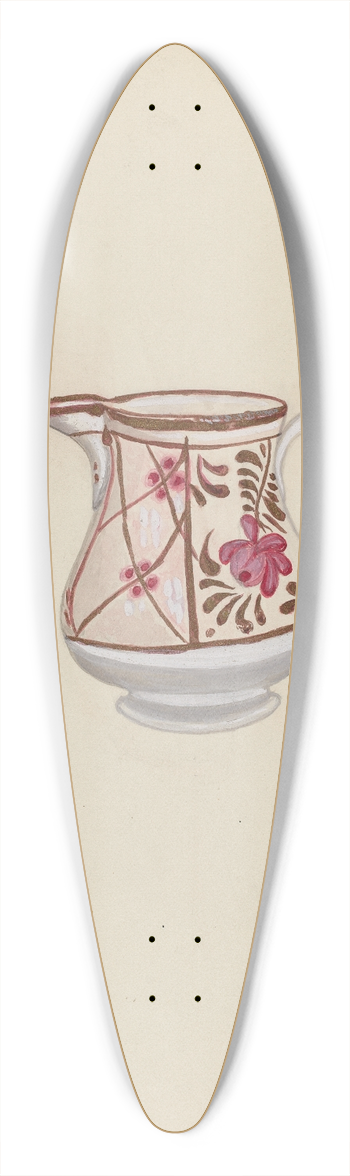 David P Willoughby - Pitcher 39.3 inch art pintail longboard deck