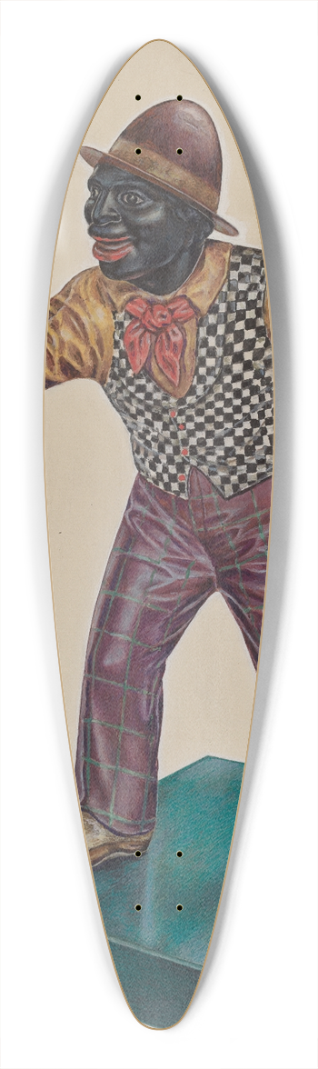 David Ramage - Cast Iron Hitching Post 39.3 inch art pintail longboard deck