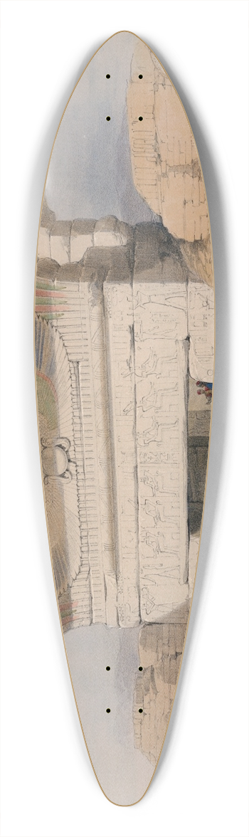 David Roberts - Dendera [Dandara]. Dec. 1838. 39.3 inch art pintail longboard deck