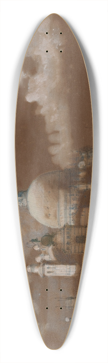 David Roberts - Santa Maria della Salute, Venice 39.3 inch art pintail longboard deck