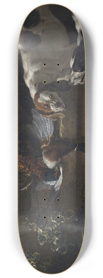 Jean-Baptiste Oudry - Hounds with Wild-Fowl and Game 8.25 inch art skate deck