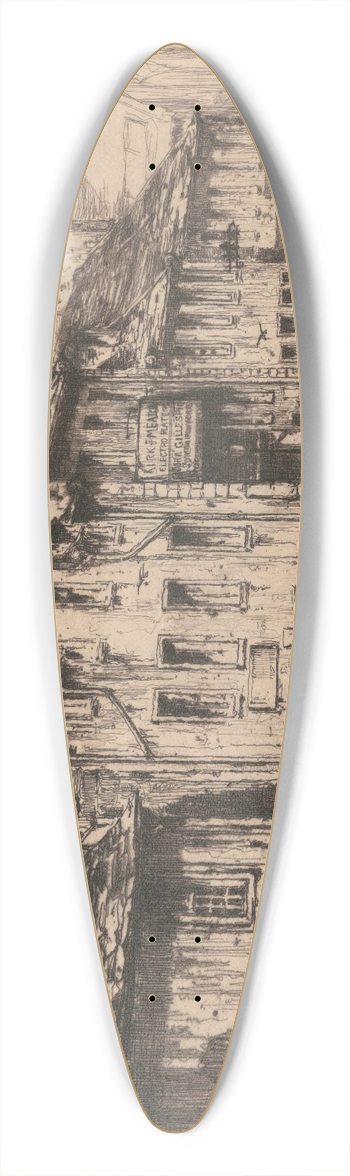 David Young Cameron - Bishop Street Anderston 39.3 inch art pintail longboard deck