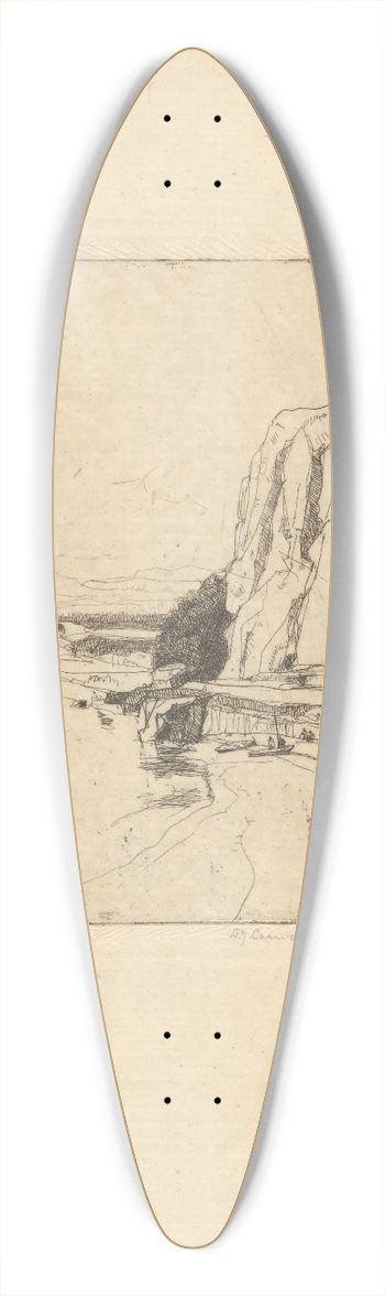 David Young Cameron - Dunvalanree 39.3 inch art pintail longboard deck