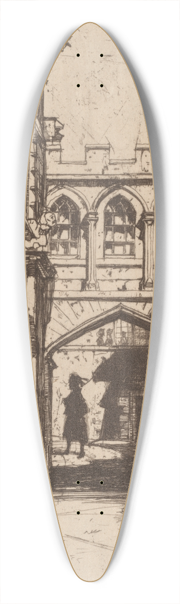 David Young Cameron - In Stirling Castle or A Scottish Palace (Un Palais Ecossais) 39.3 inch art pintail longboard deck