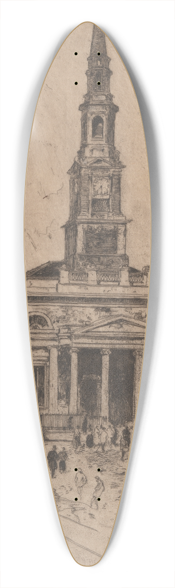 David Young Cameron - St. Enochs Church, Glasgow 39.3 inch art pintail longboard deck