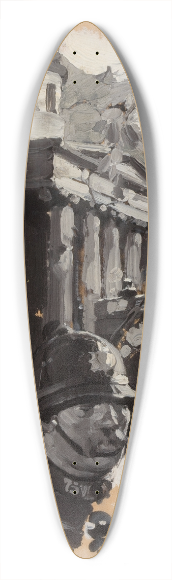 Dean Cornwell - Policeman with Parliamentary Building 39.3 inch art pintail longboard deck