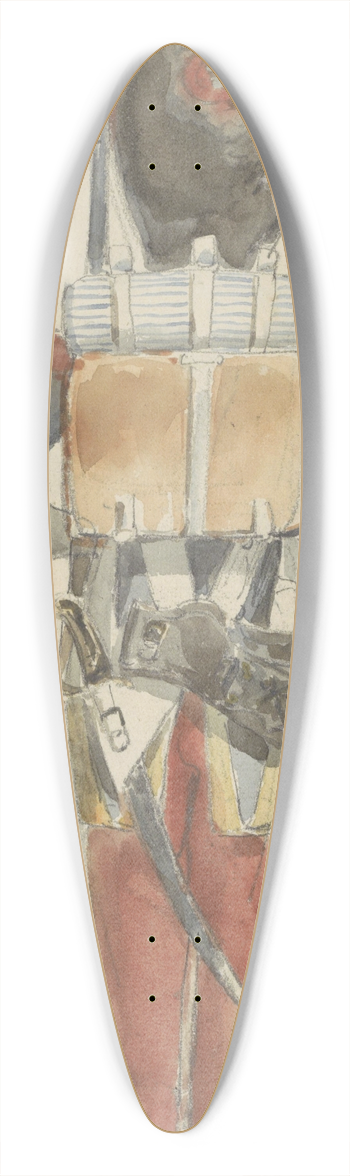 Denis Auguste Marie Raffet - Uniformstudie 39.3 inch art pintail longboard deck