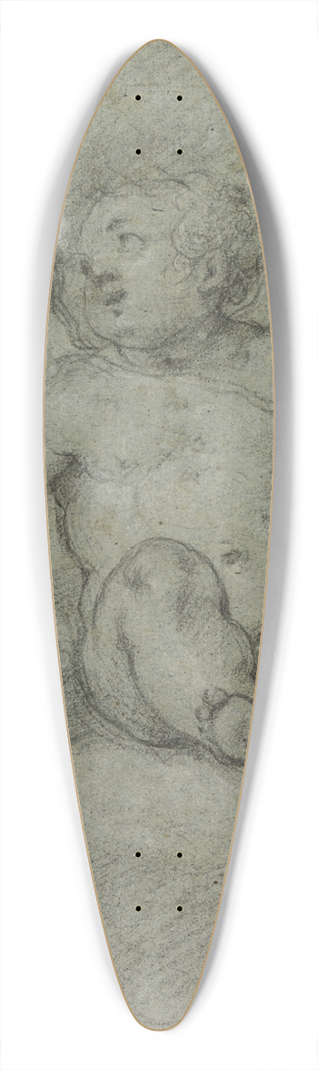 Denys Calvaert - Putto Seated on Clouds 39.3 inch art pintail longboard deck