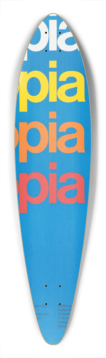 Dietmar Winkler - Utopia Ltd 39.3 inch art pintail longboard deck