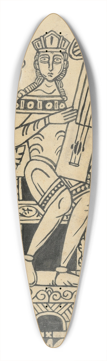 Dmitry Stelletsky - Gusli player 39.3 inch art pintail longboard deck