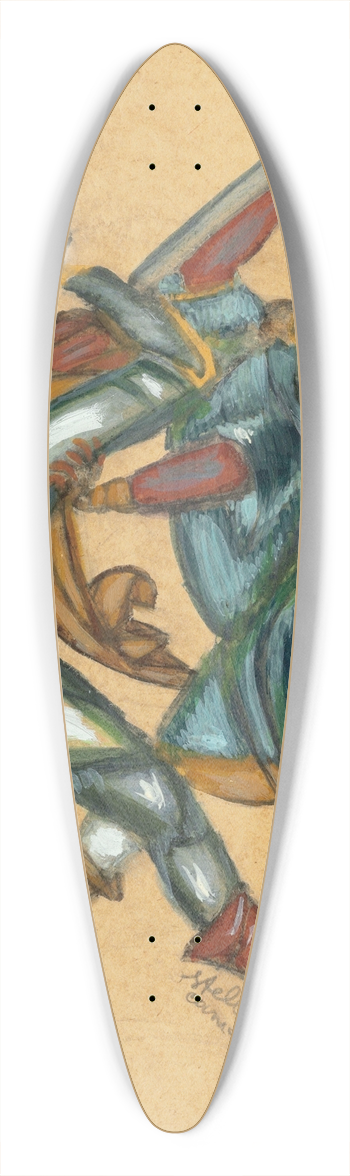Dmitry Stelletsky - The fight 39.3 inch art pintail longboard deck