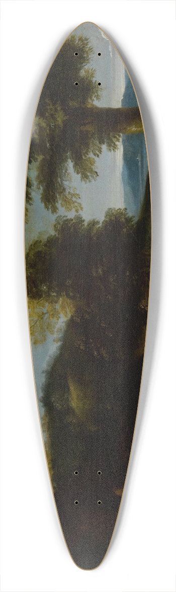 Domenichino - Landscape with a Hermit 39.3 inch art pintail longboard deck