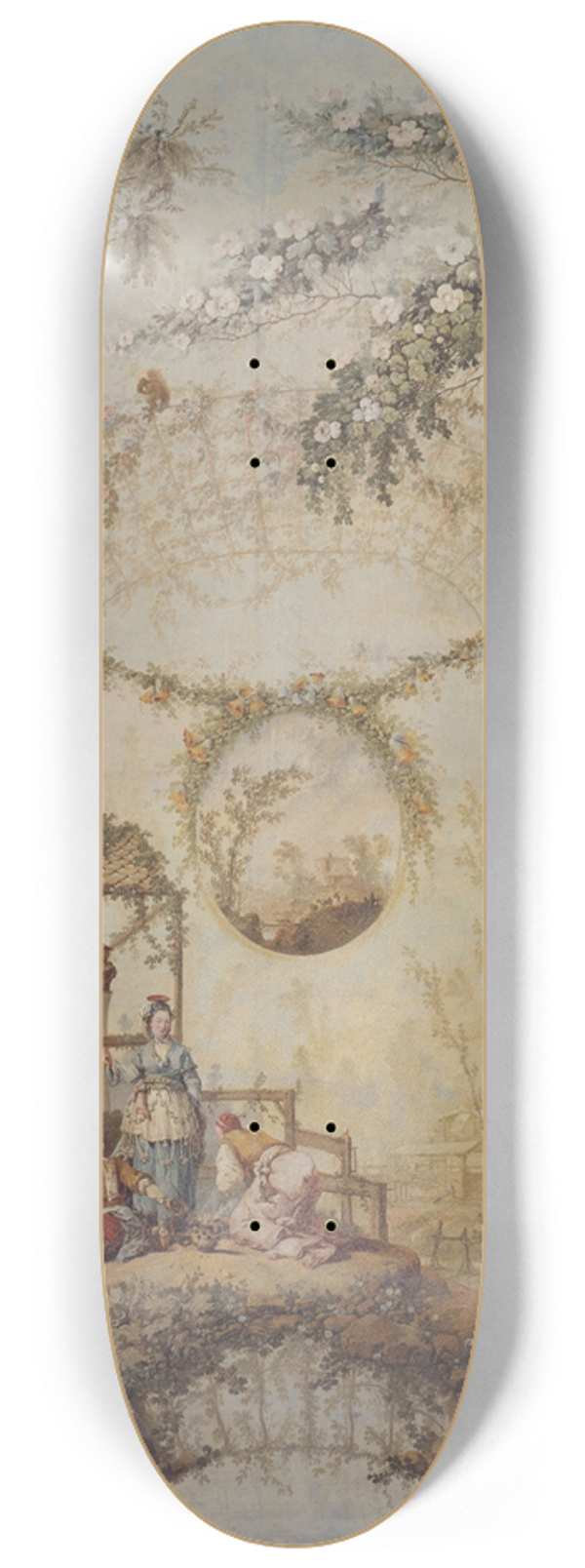 Jean-Baptiste Pillement - Chinoiserie 8.25 inch art skate deck