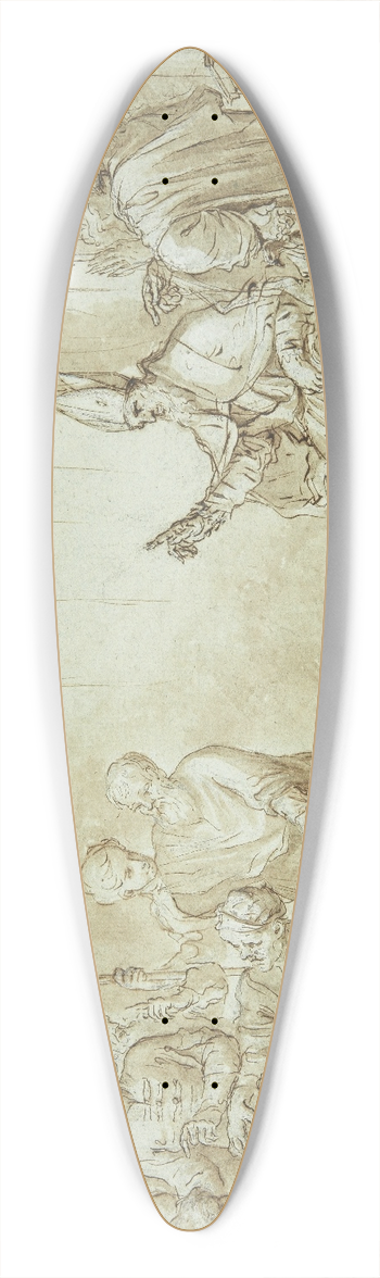 Domenico Cresti - Martyrium 39.3 inch art pintail longboard deck