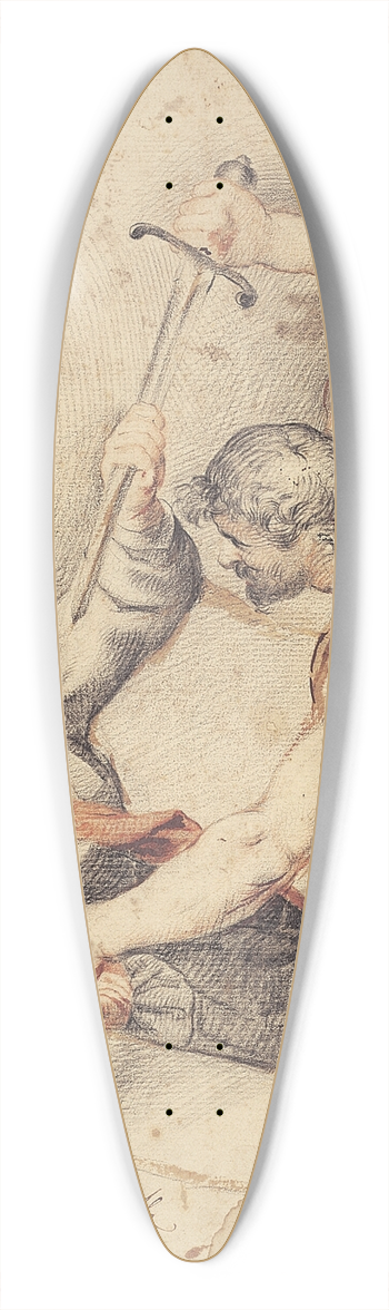 Domenico Fiasella - Mand, der angriber en moder og hendes barn 39.3 inch art pintail longboard deck