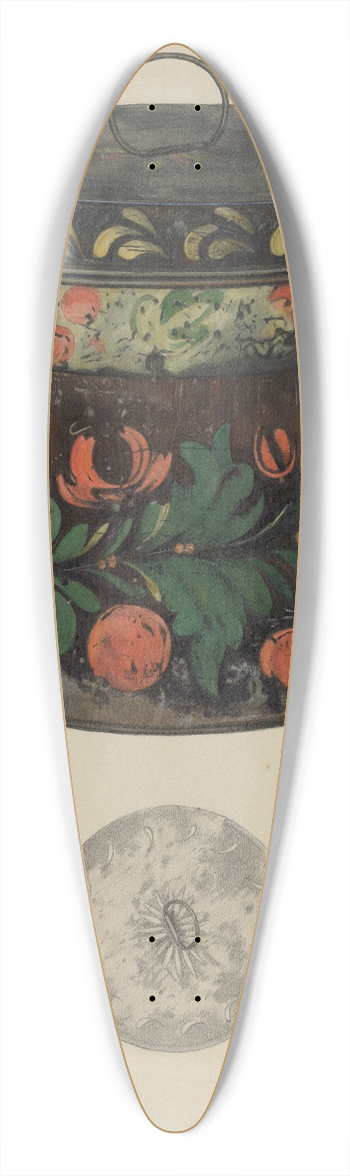 Donald Humphrey - Toleware Tin Cannister 39.3 inch art pintail longboard deck