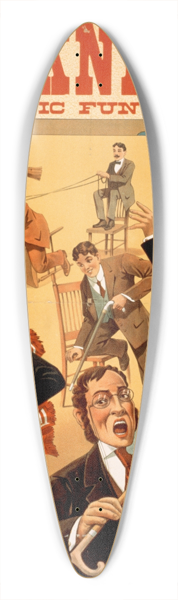 Donaldson Lith. Co - MacKnight, hypnotic fun maker 39.3 inch art pintail longboard deck