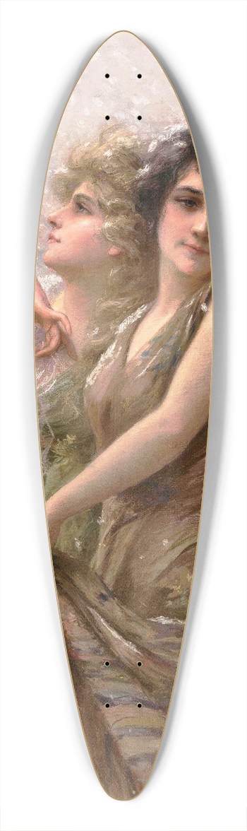 douard Bisson - LInverno 39.3 inch art pintail longboard deck