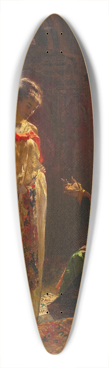 douard Frdric Wilhelm Richter - The Fortune Teller 39.3 inch art pintail longboard deck