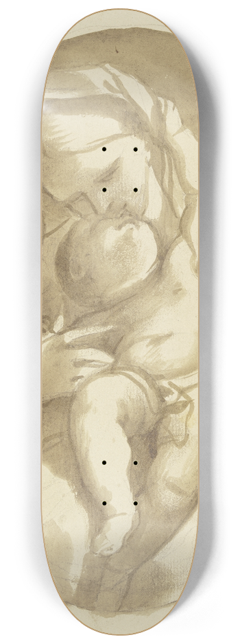 Adam Friedrich Oeser - Madonna mit dem Kind und dem Johannesknaben 8.25 inch art skate deck