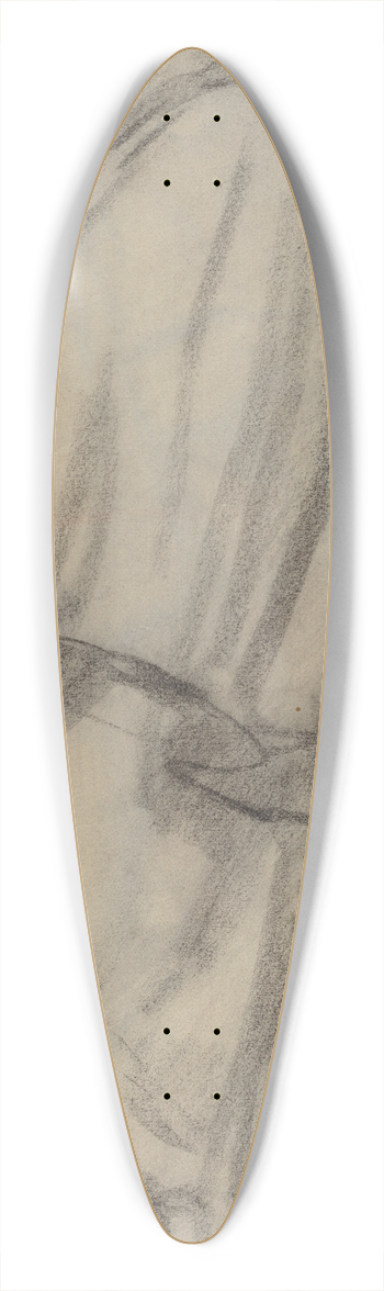 douard Manet - Man Wearing a Cloak (verso) 39.3 inch art pintail longboard deck