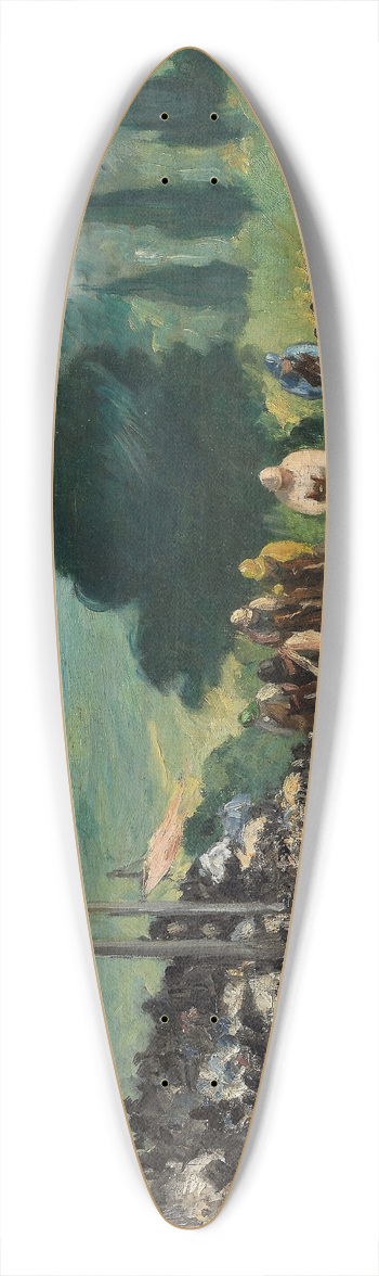 douard Manet - The Races at Longchamp 39.3 inch art pintail longboard deck