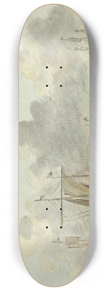 Jean Bernard - Boten in stil water 8.25 inch art skate deck