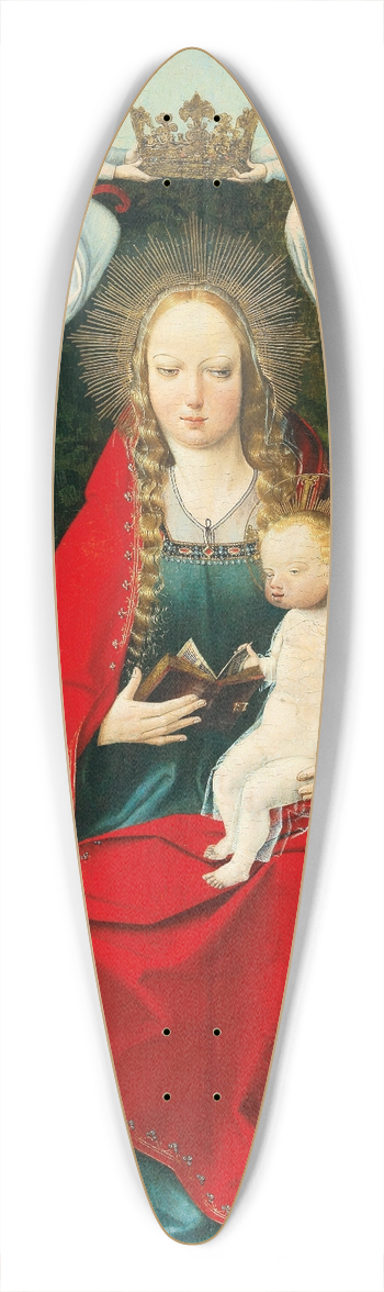 Early Netherlandish School - The Madonna and Child enthroned, crowned by angels 39.3 inch art pintail longboard deck