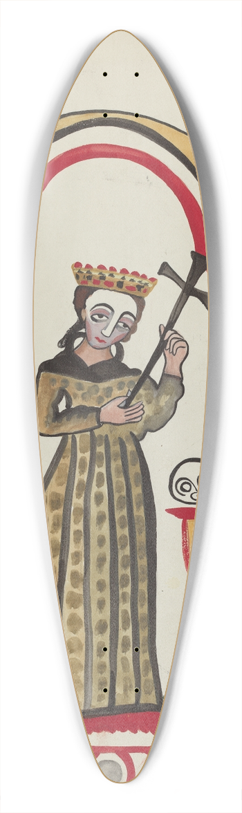 E. Boyd - Retablo-Santa Rita 39.3 inch art pintail longboard deck