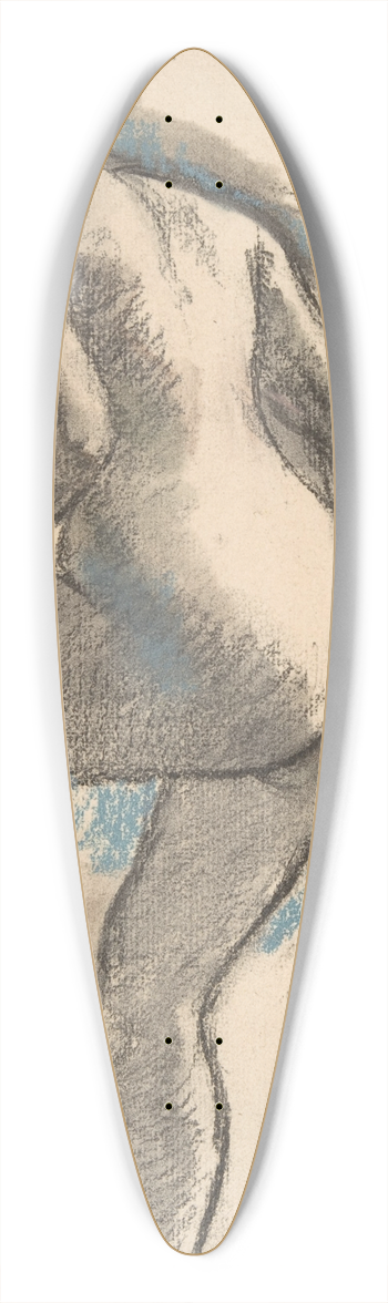 Edgar Degas - Bather Sponging Her Knee 39.3 inch art pintail longboard deck