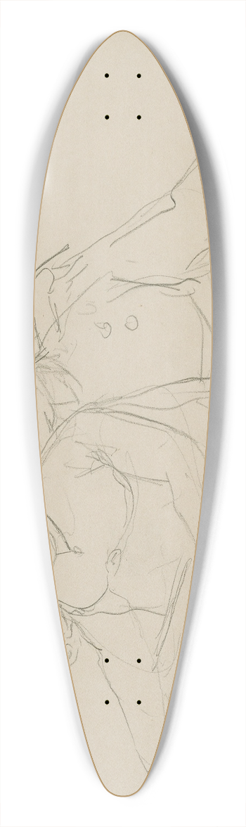 Edgar Degas - Brothel Scene 39.3 inch art pintail longboard deck