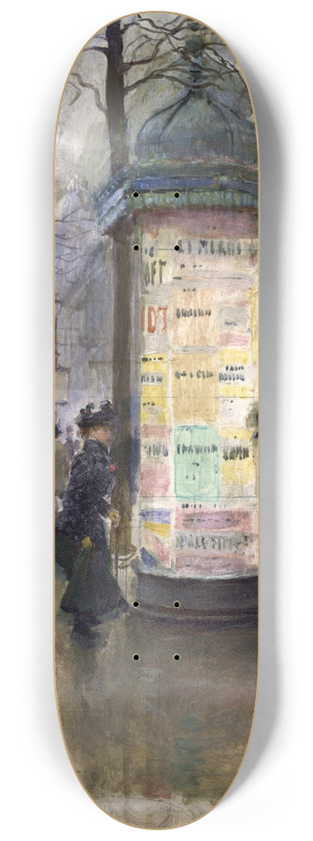 Jean Braud - La colonne Morris 8.25 inch art skate deck