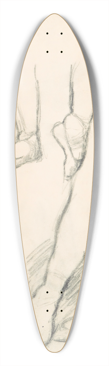 Edgar Degas - Figure Studies 11 39.3 inch art pintail longboard deck