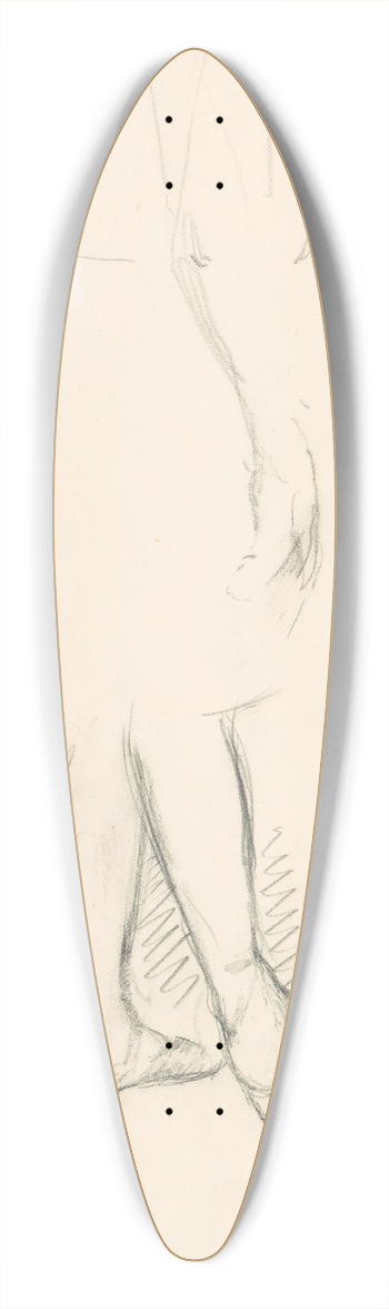 Edgar Degas - Figure Studies 13 39.3 inch art pintail longboard deck