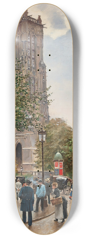 Jean Braud - La Tour Saint Jacques 8.25 inch art skate deck