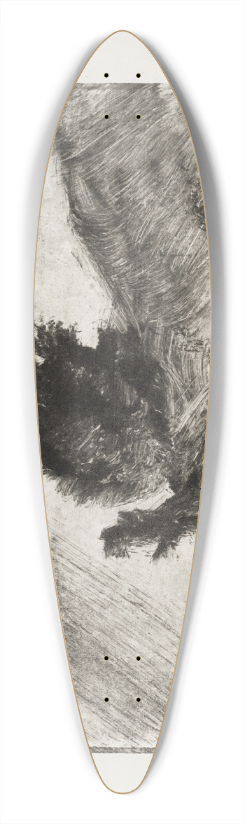 Edgar Degas - Paysage 39.3 inch art pintail longboard deck