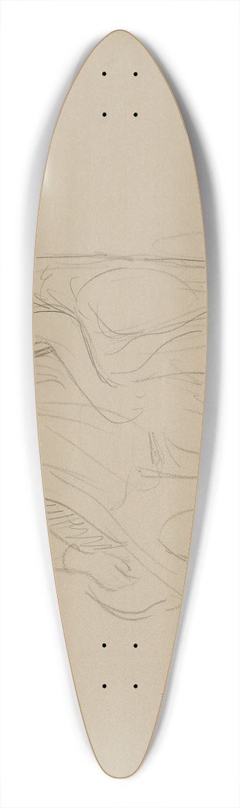 Edgar Degas - Prostitute 39.3 inch art pintail longboard deck