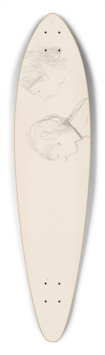 Edgar Degas - Sketches of a Caf Singer 39.3 inch art pintail longboard deck
