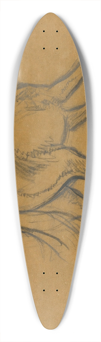 Edgar Degas - tude De Cheval 39.3 inch art pintail longboard deck