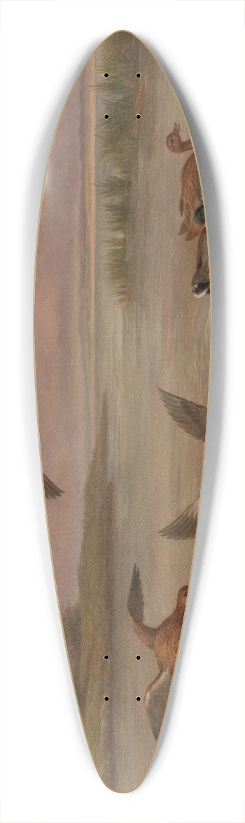 Edgar Hunt - Ducks 39.3 inch art pintail longboard deck