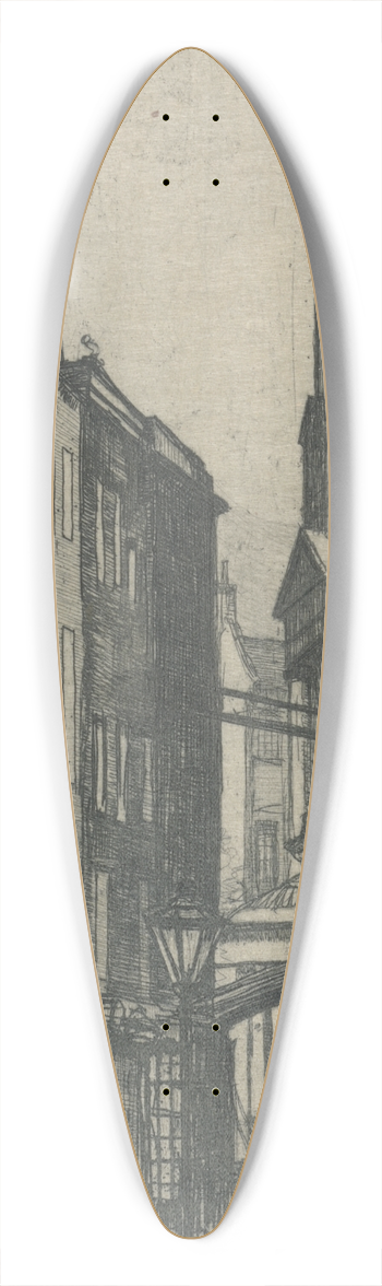 Edgar M. Wilson - Church Row, Strand 39.3 inch art pintail longboard deck
