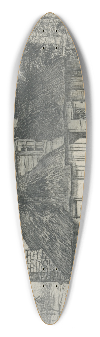 Edgar M. Wilson - Toll Gate 39.3 inch art pintail longboard deck