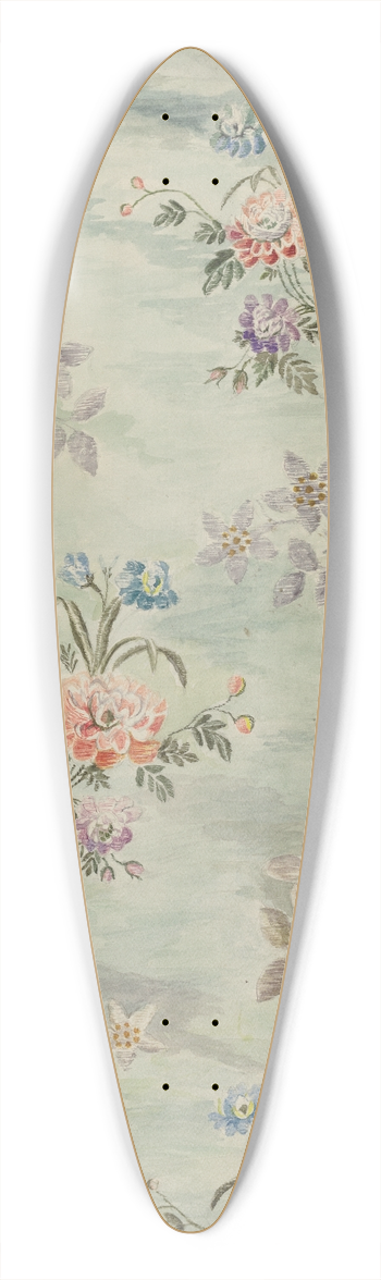 Edith Magnette - Embroidered Trimmimg 39.3 inch art pintail longboard deck
